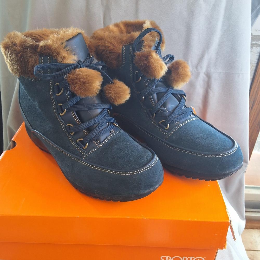 Sporto Women's Navy /Denum Katie Winter Boots 10 W